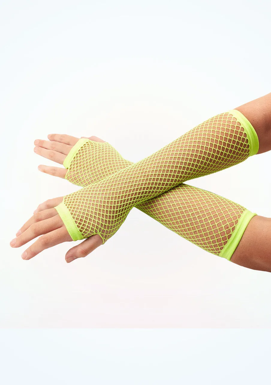 12x FISHNET GLOVES Fingerless Elbow Length 70s 80s Womens Costume Party BULK