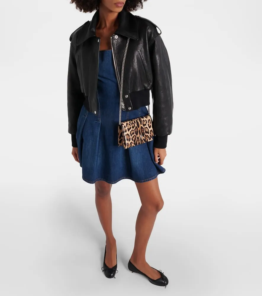 Alexander McQueen Skull Small animal-print crossbody bag
