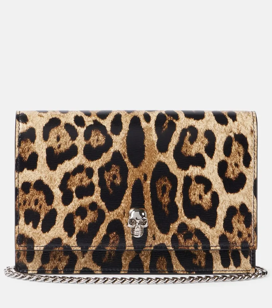Alexander McQueen Skull Small animal-print crossbody bag