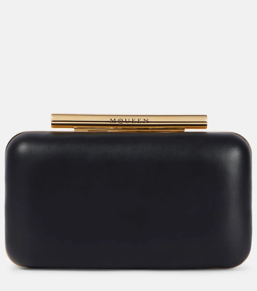 Alexander McQueen T-Bar Mini leather box clutch