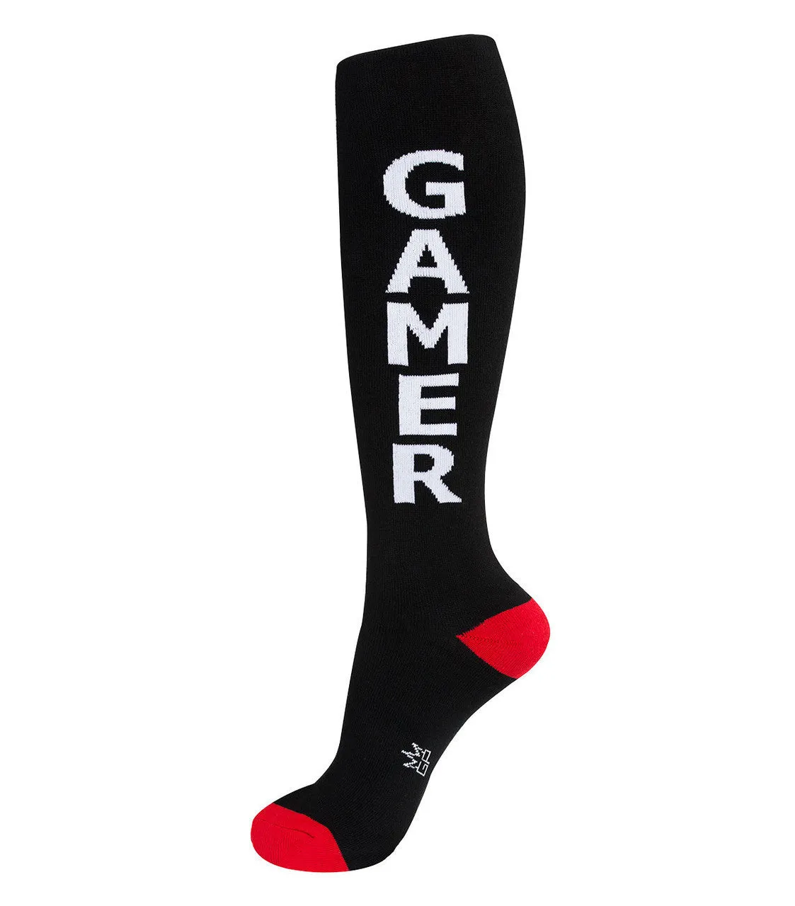 Black and White Gamer Knee High Socks (Unisex)