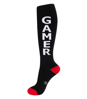 Black and White Gamer Knee High Socks (Unisex)