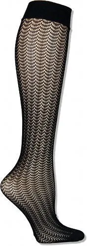 Black Zurich Textured Knee High Trouser Socks (Women's)