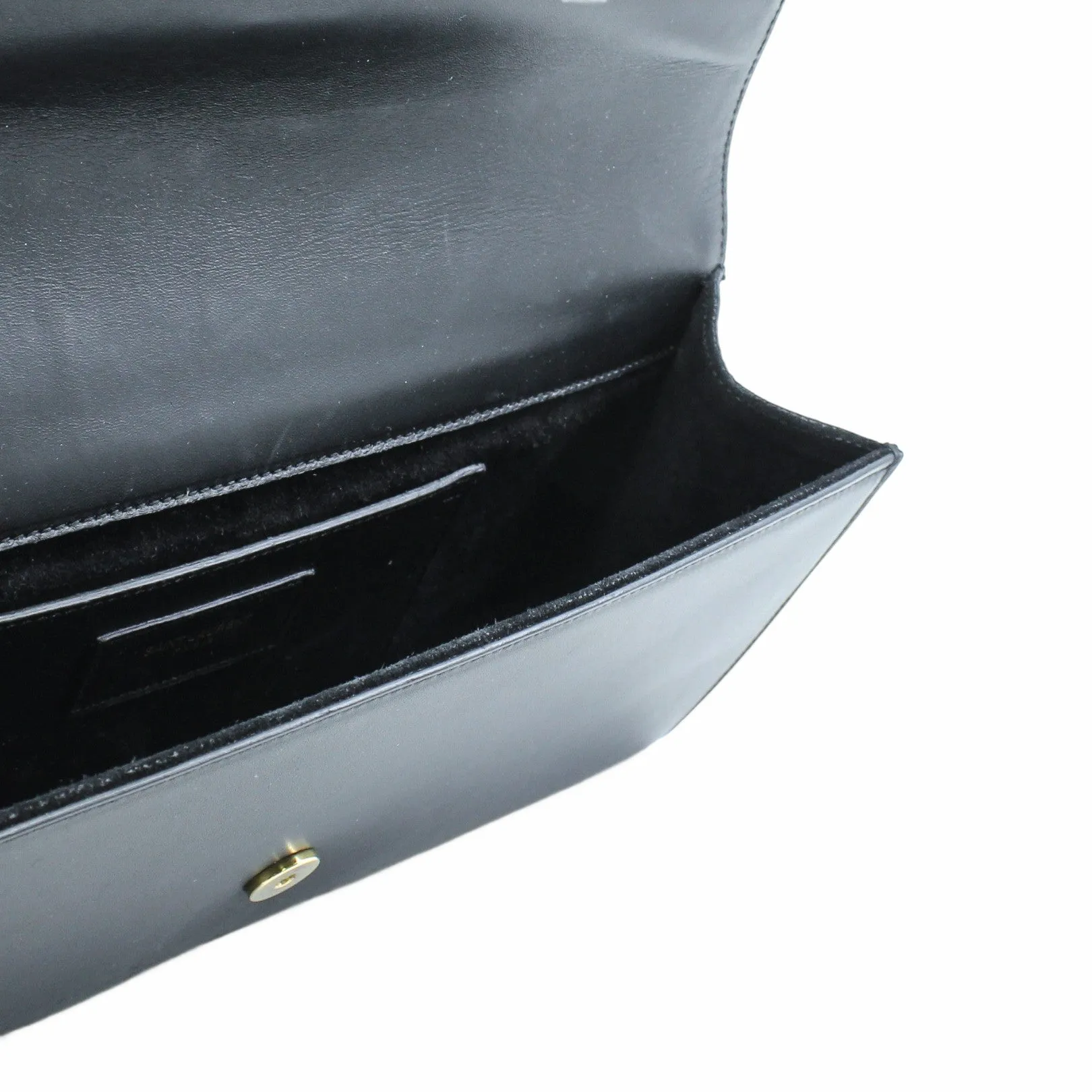 clutch leather black  ghw