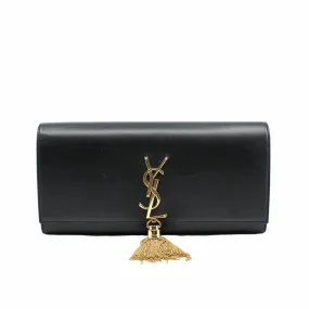 clutch leather black  ghw