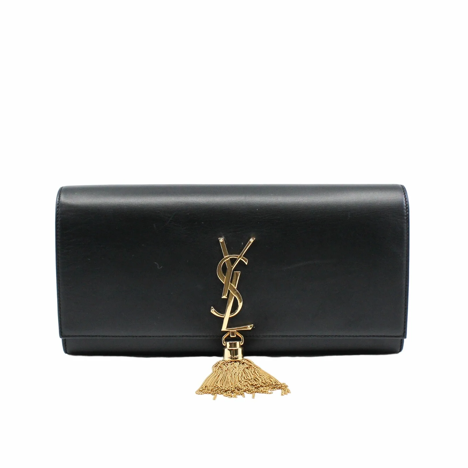 clutch leather black  ghw