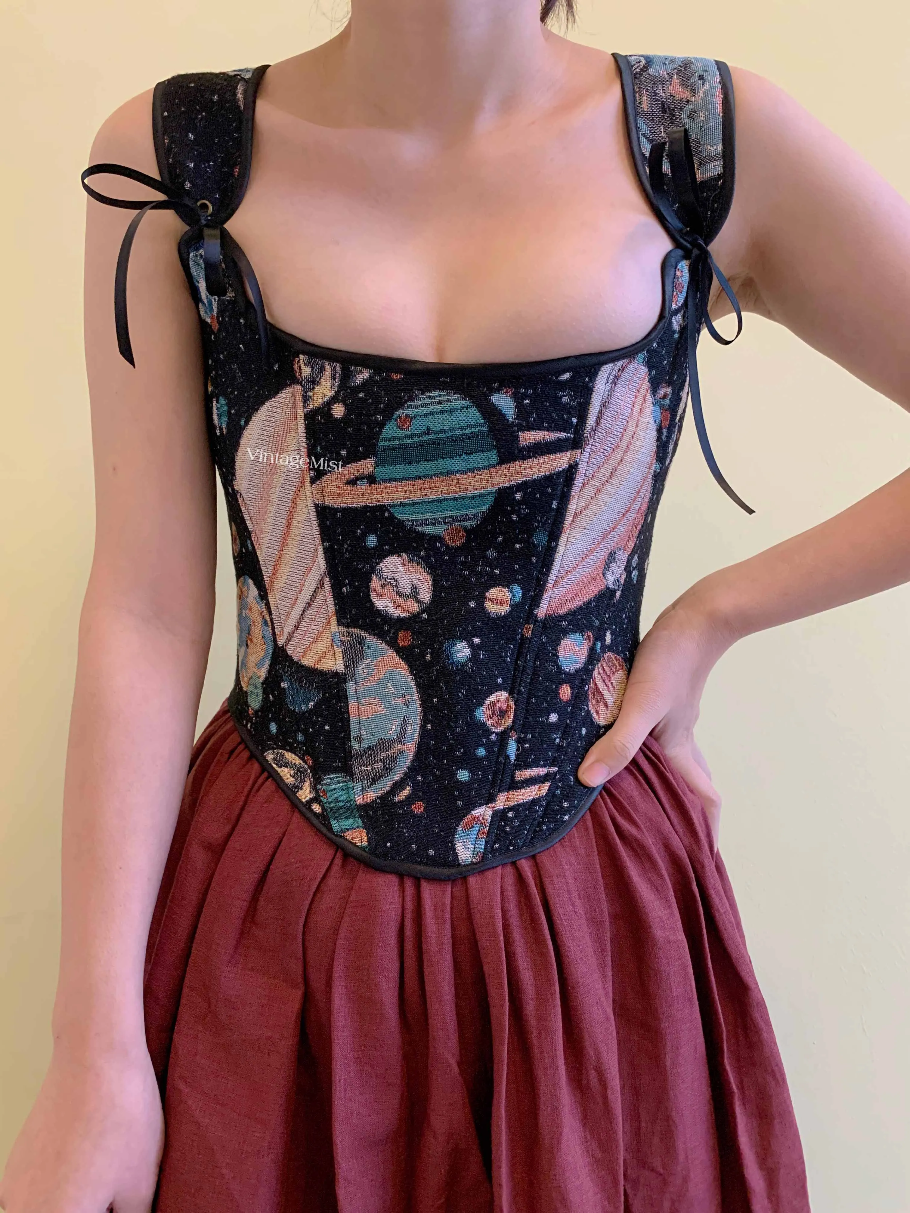 Cosmic Planet Retro Corset