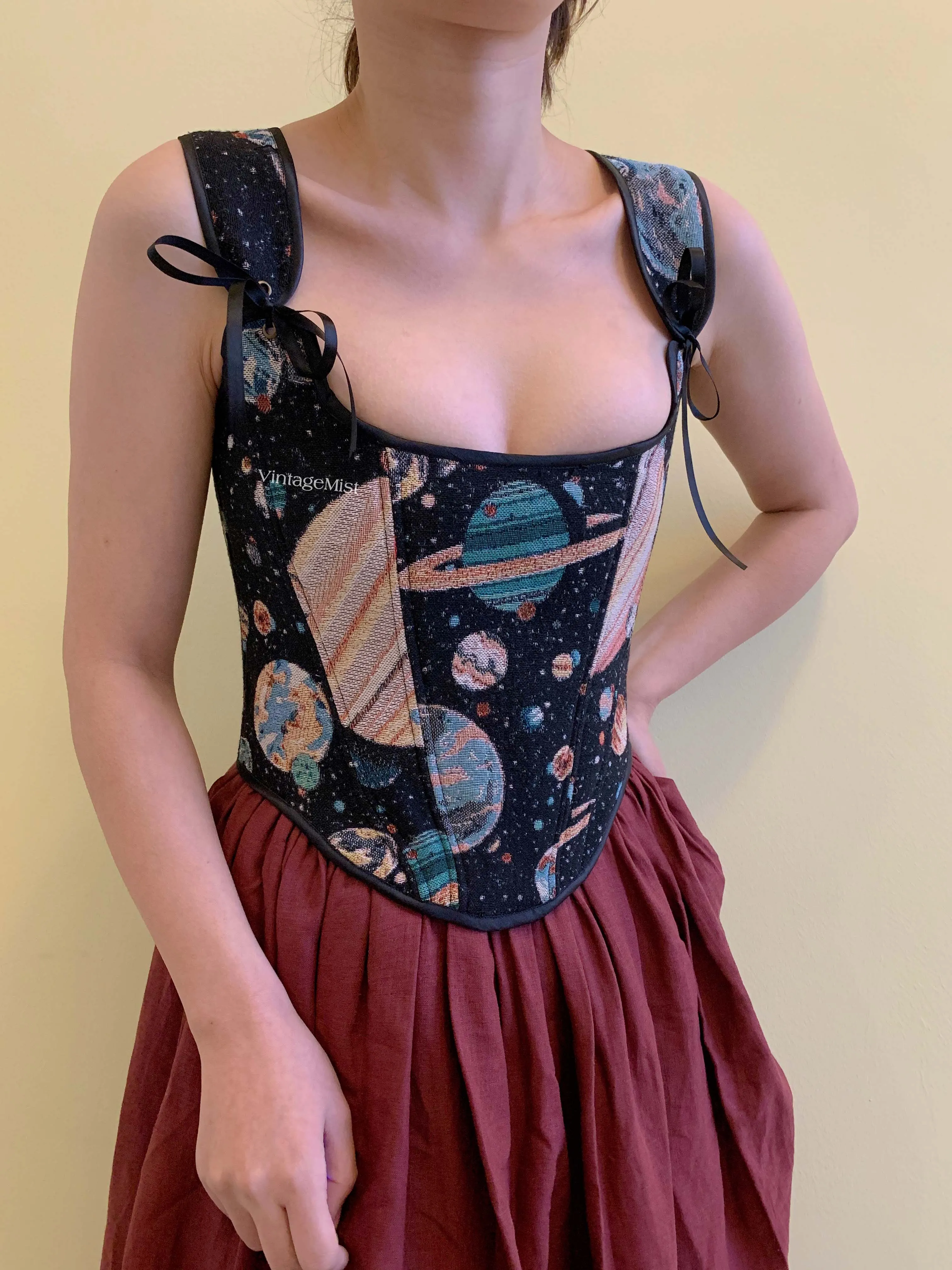 Cosmic Planet Retro Corset