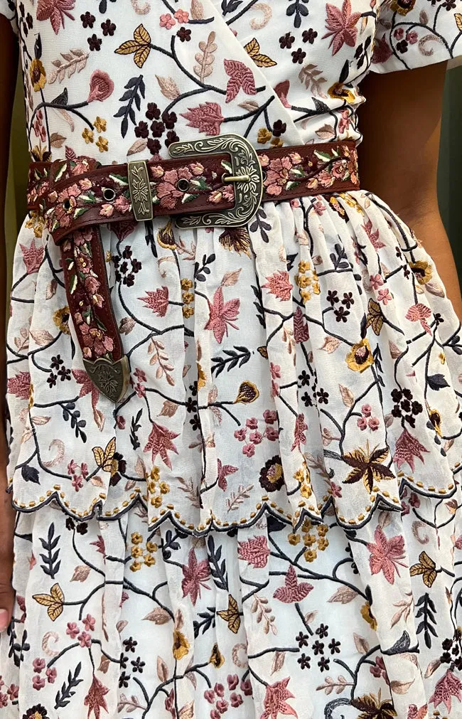 Embroidery Limited Edition Folkster Belt - Marsala