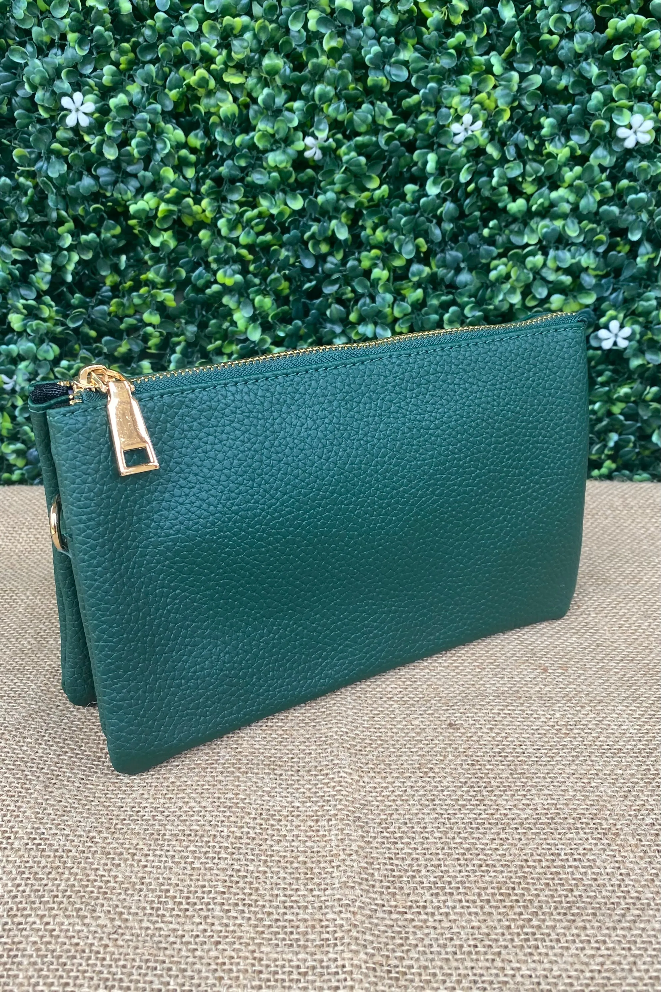 Faux Leather Wristlet/Purse