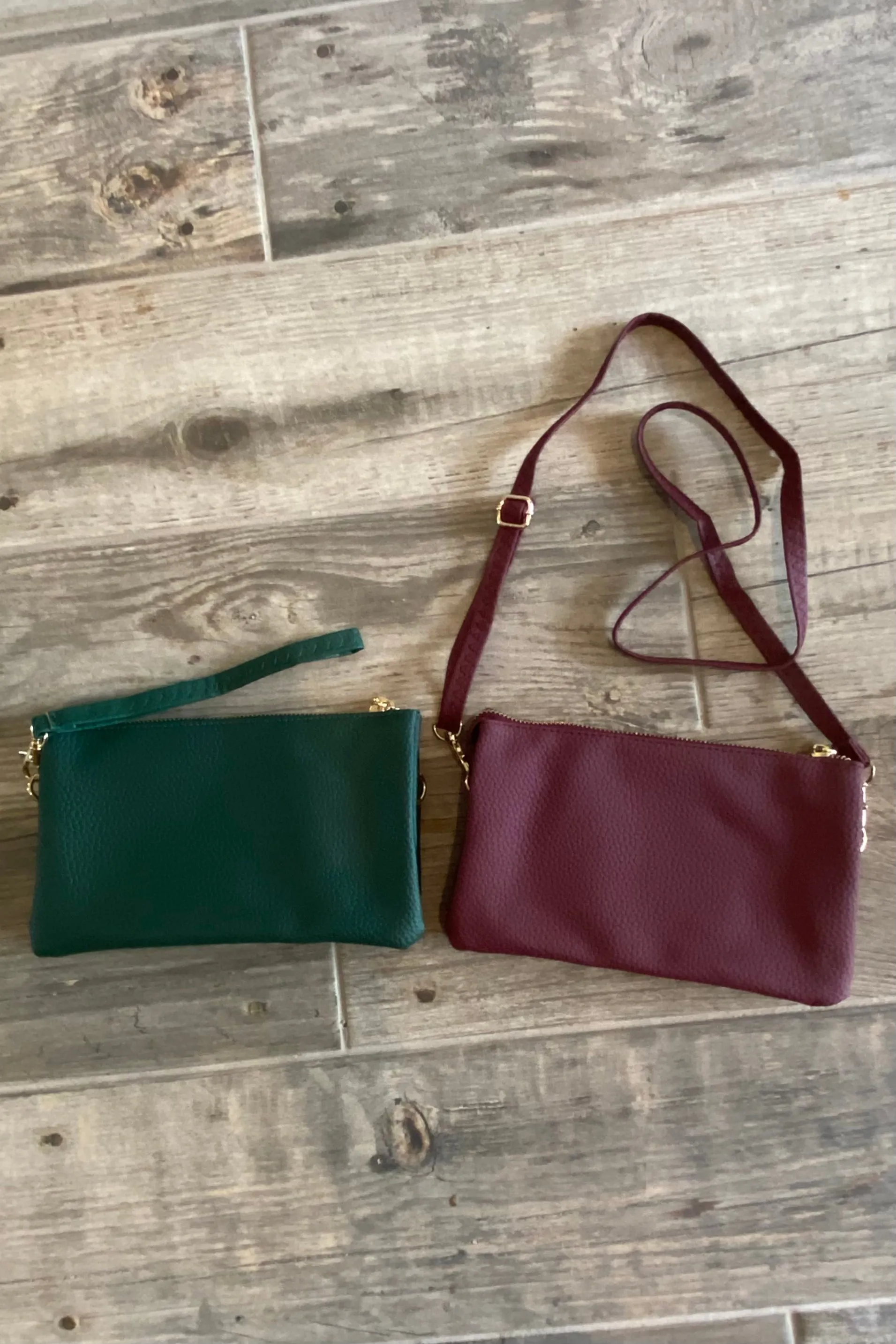 Faux Leather Wristlet/Purse