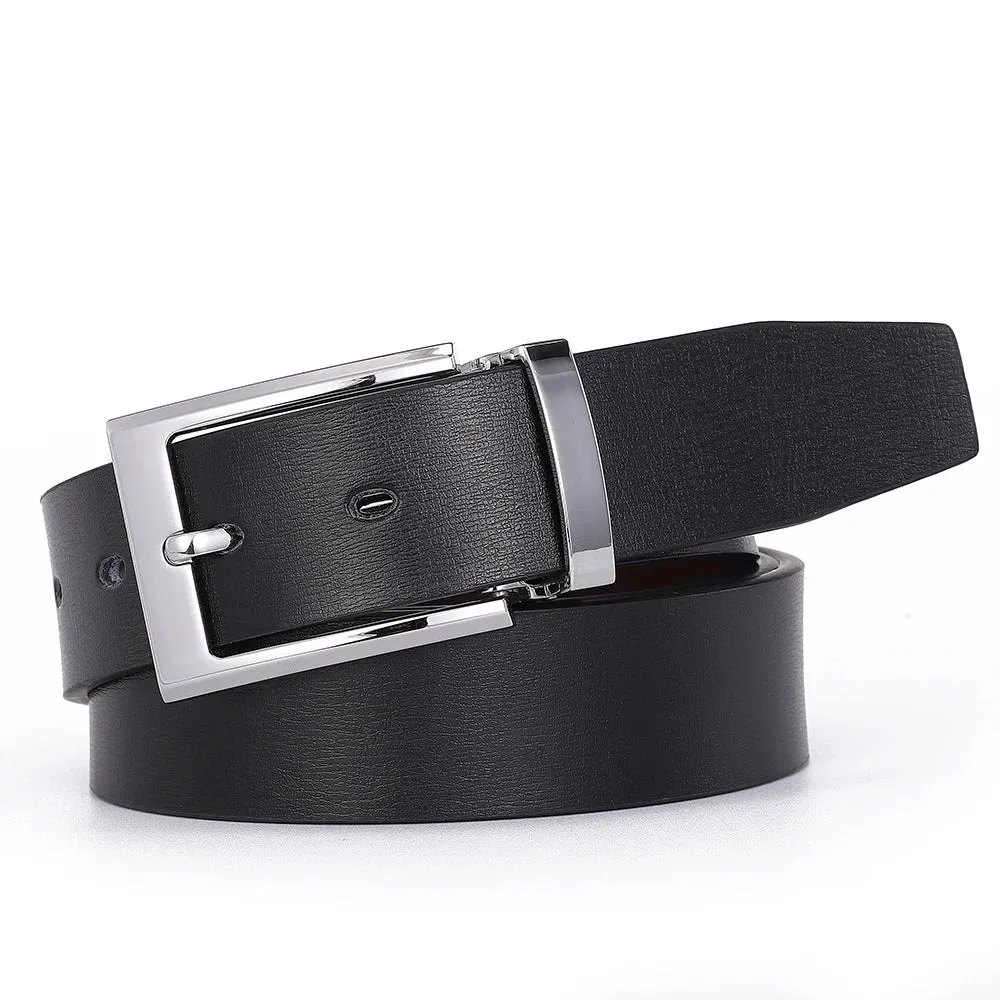 Pin Buckle Cowskin Belts for Men High Quality Men's Leather Belt Designer Strap Male Fashion Luxury Brand Waist Accessories