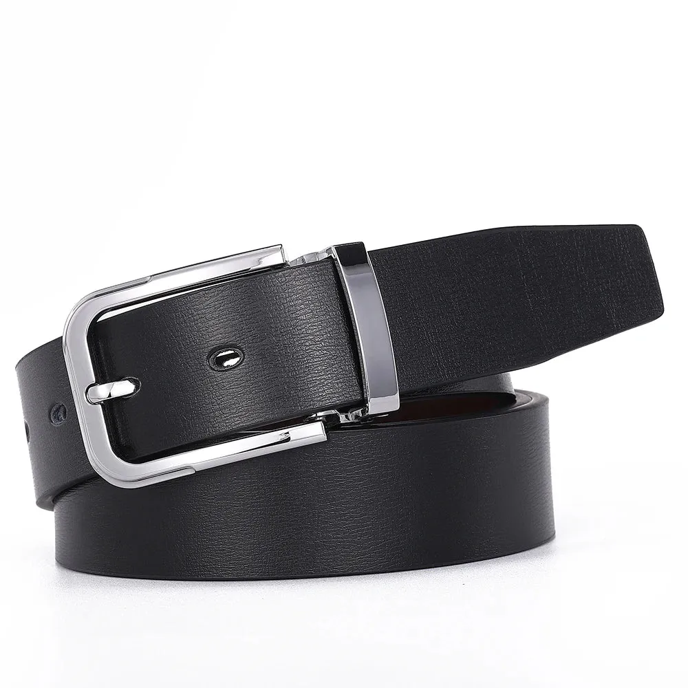 Pin Buckle Cowskin Belts for Men High Quality Men's Leather Belt Designer Strap Male Fashion Luxury Brand Waist Accessories
