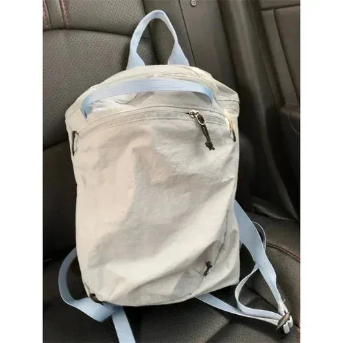 UAKISS  -  Casual Women Travel Simple Backpacks Grunge Students Preppy Solid Canvas Schoolbags Streetwear Vintage Rucksacks Y2k Aesthetic