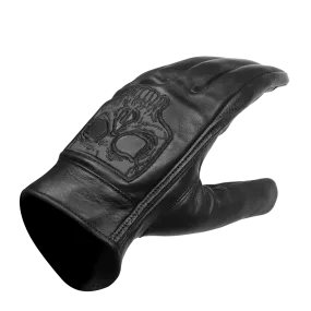 VL475SK Gel Palm Riding Gloves with Skull