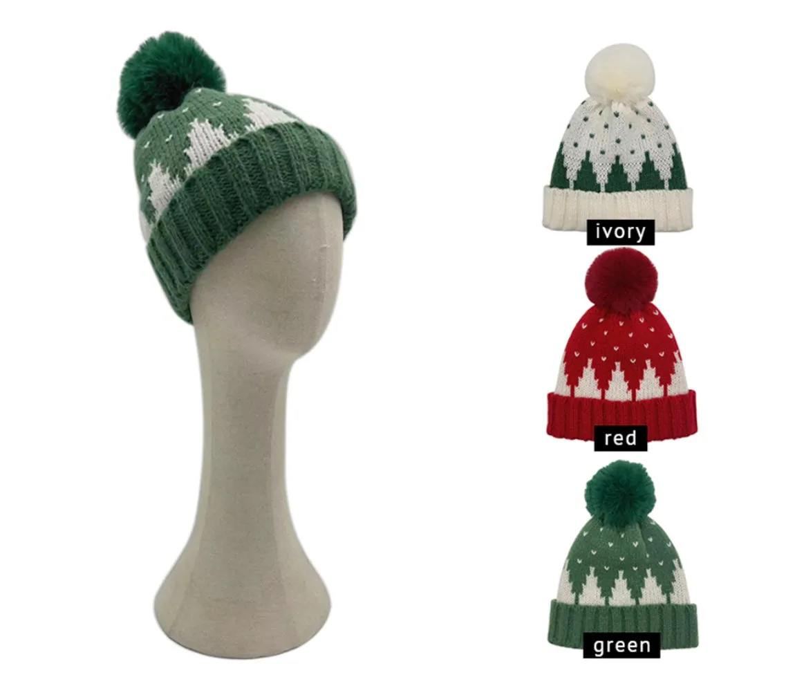Winter knit holiday gloves with smart texting fingers